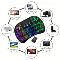 Teclado Inalámbrico Mini I8 2.4G Con Palanca De Toque Y Ratón Aire En RGB Para Android TV Box PC Estilo Ergonómico Multifuncional - details 4
