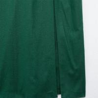 Vestido Midi De Manga Sin Mangas Para Mujer Estilo Casual Slim Con Diseño De Rotura Y Cintura Ajustada PB&ZA2024 Fashion Summmer - details 13