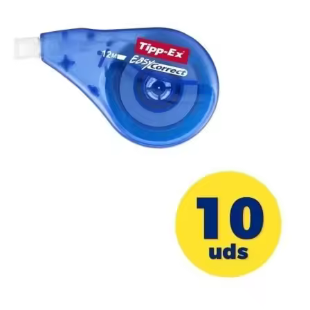 Caja de Correctores de Escritura en Cinta Bic Tipp-Ex Easy Correct/ 4.2mm x 12m/ 10 unidades - 1