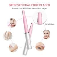 Recortadora de vello, adecuada para cejas faciales, nariz, orejas y vello corporal, depiladora todo en uno, unisex, afeitadora de doble hoja, con batería - details 0