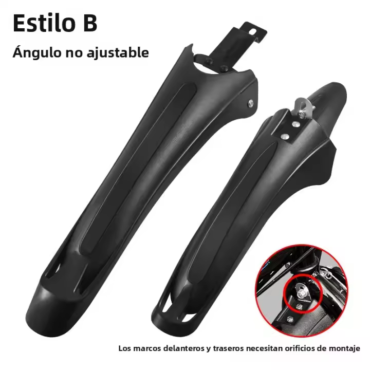Guardabarros De Bicicleta Para Montaña Freno Delantero Y Trasero Protector De Rueda Y Neumático Quick Release Guardia Frontal Y Trasera - 1