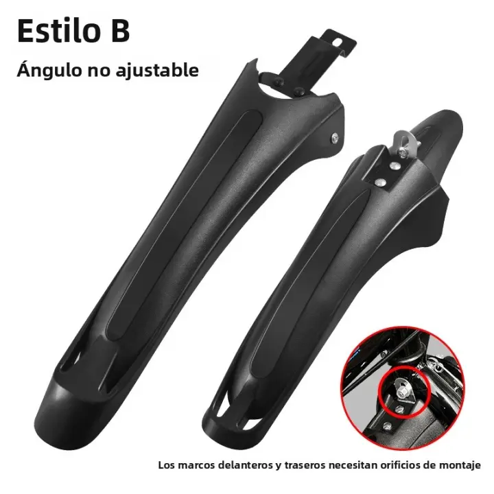 Guardabarros De Bicicleta Para Montaña Freno Delantero Y Trasero Protector De Rueda Y Neumático Quick Release Guardia Frontal Y Trasera - 1