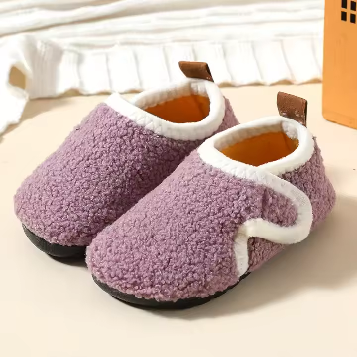 Pantuflas De Algodón Para Niños Y Niñas Antideslizantes Y Cálidas Para Invierno Calzado Suave Para El Hogar Comodidad Y Seguridad En El Interior - 1