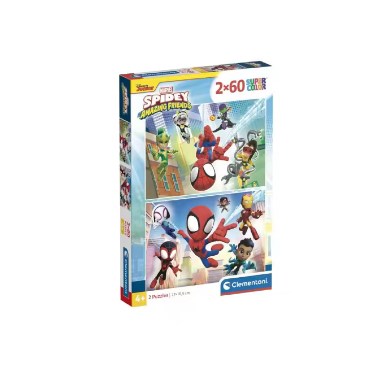 PUZZLE SPIDEY 2X60-PIEZAS CLEMENTONI - 1