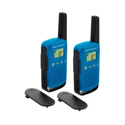 Walkie talkie motorola tlkr - t42 blue packs 2 pmr446 - 8km - 16canales - 500mw - clip cinturon - 1