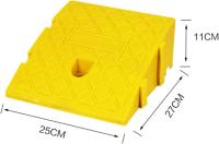 Rampa de freno-Presión antideslizante portátil resistente para almohadillas de rampa de coches, para usar; Bicicletas Motocicletas en coches, 25 × 27 × 11cm/25 × 27 × 13cm, amarillo - details 1