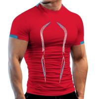 Camiseta De Entrenamiento Para Hombre Verano Transpirable Y Rápida De Secado Para Gimnasio Correr Y Jogging Tops De Fitness - details 3