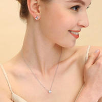 Collar De Pendiente Simple En Oro Con Zirconia Para Mujer Y Niña Joyería Clásica De Corazón Y Estrella Regalo De Cumpleaños - details 0