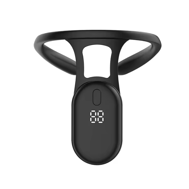 Instrument de modelage du cou à ultrasons portable et apaisant pour le corps et le lymphe, maxant, chargement USB, instrument de soulagement lymphatique portable à ultrasons pour le cou, correcteur réglable pour hommes et femmes (noir) - 1