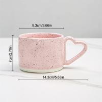 Taza De Café De Cerámica De 300ml Estilo Ins Forma De Corazón Con Mango Para Desayuno Leche Y Avena Regalo De San Valentín Universal Tamaño 9.3x7cm - details 1
