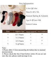 Calcetines Largos Para Bebés Niñas Con Lazo Grande Algodón Suave Para Otoño Invierno Diseño Navideño Juguetón Para Niños De 0 a 8 Años - details 0