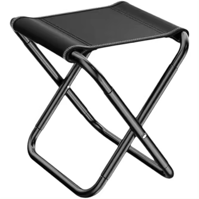 Taburete plegable, taburete portátil para acampar, sillas plegables, adecuado para viajes al aire libre, actividades, pesca y picnics, negro - 1