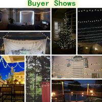 Luces De Cadena De Bolas LED 13M Para Exterior Luces De Navidad Guirnalda De Lámparas De Jardín Decoración De Fiesta Y Boda Color Calido Y Frío Incluye Bombillas - details 0