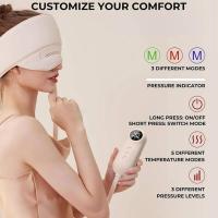 Masajeador eléctrico para aliviar la migraña, masajeador de ojos y cabeza con 6 bolsas de aire y 3 modos de calor, masajeador de sien inteligente, ayuda para dormir, alivio del estrés, relajación - details 5