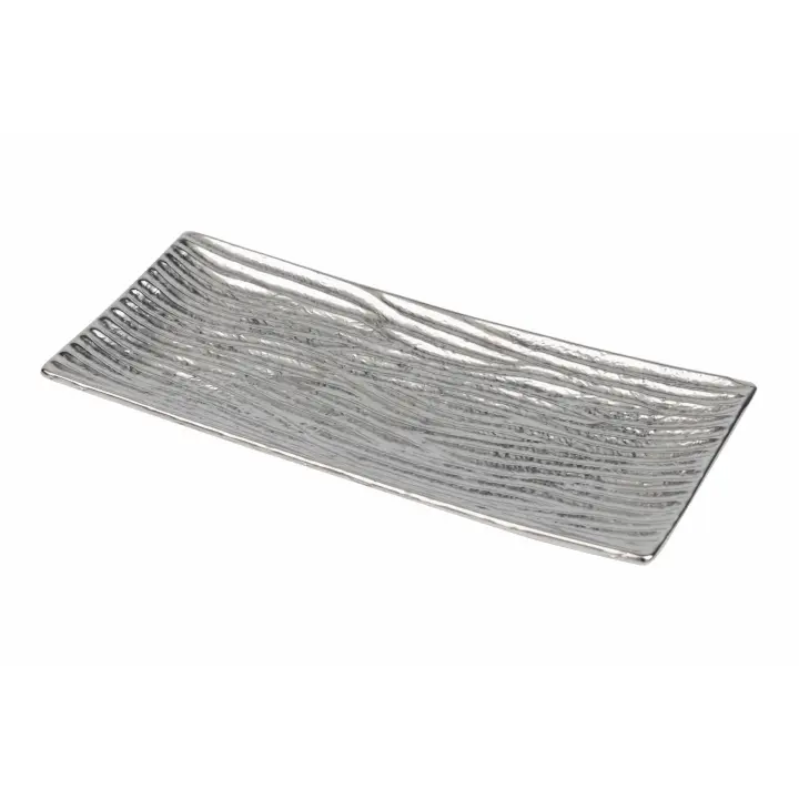 Adda Home Centro Ceramica Plateado 39x18x3 Cm - Diseño Elegante y Sofisticado para Decoración Sofisticada - 1