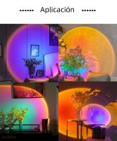 Lámpara De Puesta De Sol Inteligente Tuya LED Con Control Remoto USB RGB Para Decoración De Habitaciones Fotografía Festivales Y Nacimientos - details 7