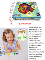 Juego Interactivo De Papá E Hijo Con Juguetes De Ventana Y Baño Pequeños Abejas Succión De Vidrio Bloques De Construcción Suaves Set De 1 Pieza - details 5