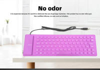 Teclado plegable de silicona de 85 teclas para PC, Notebook, tableta, portátil, Flexible, con cable, Mini USB, resistente al agua - details 12