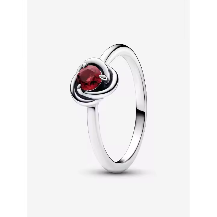 Pandora - Anillo de eternidad with Piedra natal de Julio-Plata de Lei - 1