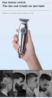 Cortador De Pelo Eléctrico Kemei KM-1949 Plata/Oro Profesional Recargable KM-2028 Trimmer Sin Cable Para Hombres Con Corte Rápido Y Ajuste De Longitud - details 6