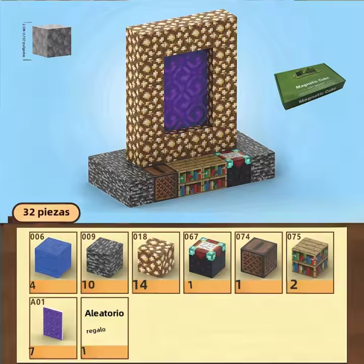 Juguete Educativo De Construcción Creativa MY World Bloques Magnéticos De Puzzle Conjunto De Combinación DIY Para Niños Mayores De 14 Años - 1