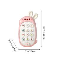 Juguete De Masticar Para Bebé Teléfono Sin Batería No Tóxico Y Sin Olor Multifuncional Con Música Conejo Infantil - details 13