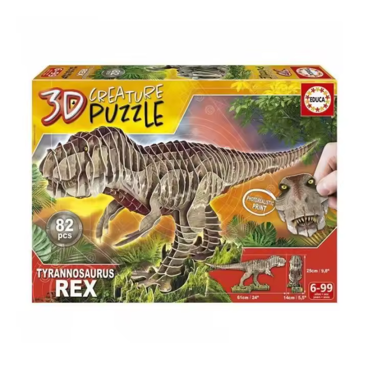 Puzzle 3D Creature T-Rex 82 piezas de Educa - 1