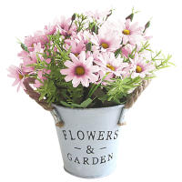 Maceta De Flores Artificiales Estilo Vintage Para Decoración De Oficina Y Hogar Rosa Roja Flor Artificial Potted Plant - details 23