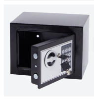 Caja fuerte digital electrónica. Cierre con cerradura electrónica y cerradura tradicional. 17x23x17 cm - details 1