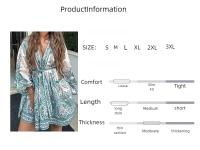 Vestido Elegante De Mujer VEITCHE Casual Largo Manga Larga V-Neck Cinturado Estampado A-Line Rodilla Largo Primavera Verano - details 1