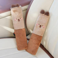 Cubre Volante De Coche De Peluche Capybara Accesorios De Cinturón De Asiento Soporte Colgante Para Auto Decoración Vehicular - details 17