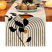 1pc Corredor De Mesa De Lino Bohemia Para Plantas Decoración De Comedor Y Cocina Hogar Hecho De 100% Lino Estilo Simple - details 3
