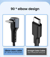Cable De Carga Rápida USB Tipo C 66W 6A Elbó 90℃ De 0.25M/0.5M Para iPhone 15 Power Bank Con Conector Tipo C a Tipo C Braided - details 1