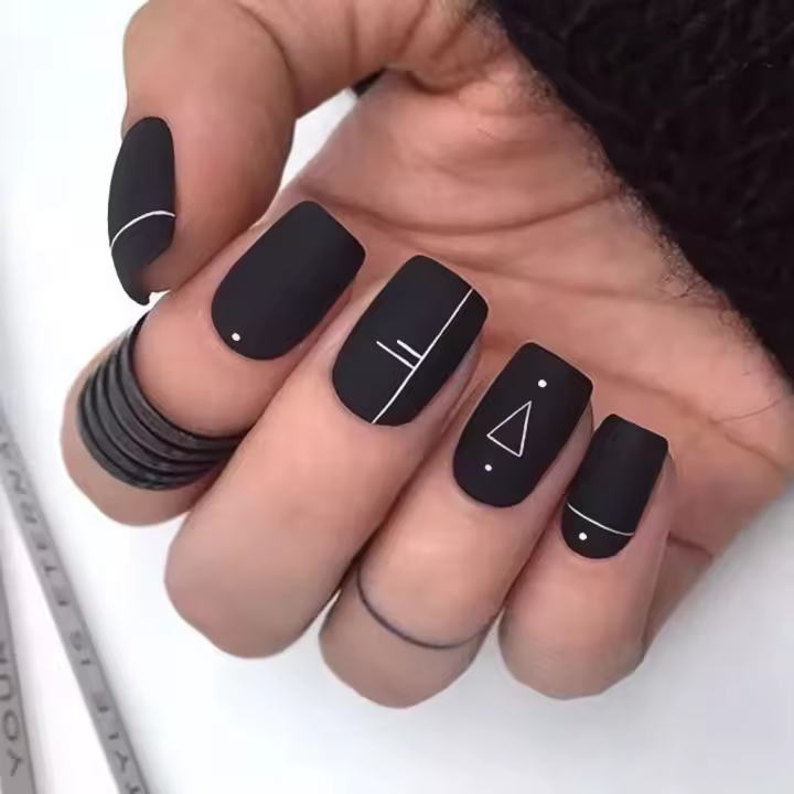 Uñas Postizas Cortas En Rosa Gradient Y2K 24 Piezas Reutilizables De Plástico Para Manicura Artificial Con Tabs De Gel - 1