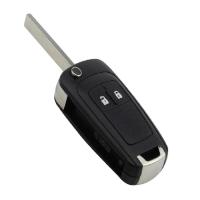 BARAC Llave Mando Carcasa de 2 Botones key shell para OPEL ASTRA INSIGNIA VAUXHALL espadÍn LISO HU100 para llavero con insignia - details 2