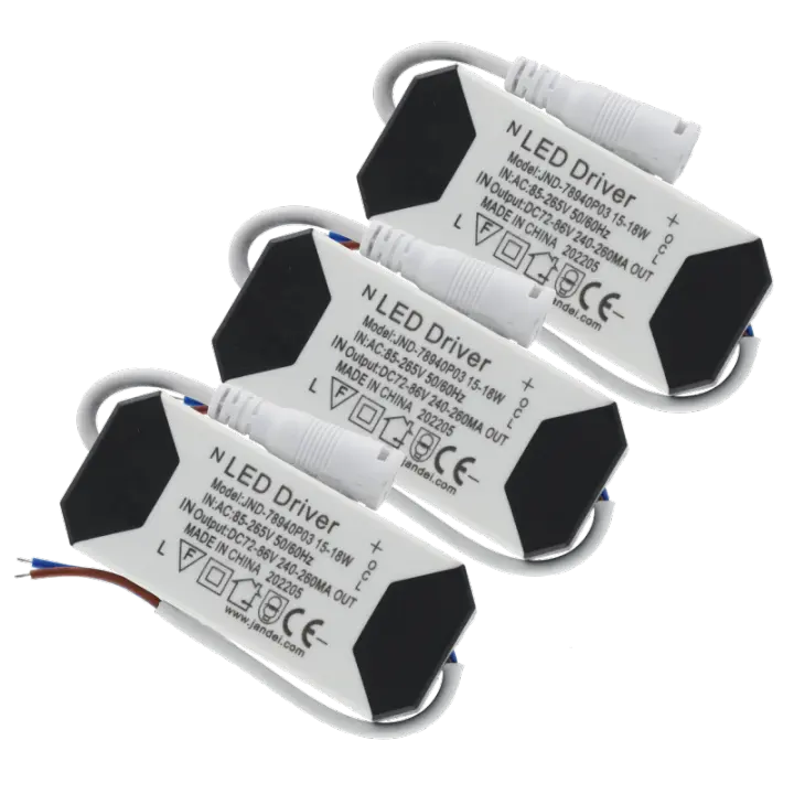Jandei Pack X3 Driver Transformador 15W-18W - Entrada Multi-voltaje - Salida 72-86 Vdc - 240-260 Ma - 1
