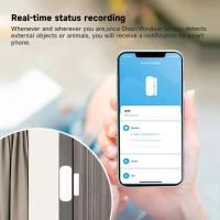 Sensor De Puerta Inteligente EWelink Zigbee Detector De Apertura Y Cierre De Ventanas Seguridad De Hogar Controlado Por App Smart Life Compatible Con Alexa Y Google Assistant - details 0