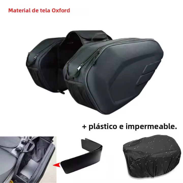 Nuevos Bolsas De Sillín Para Motocicleta Impermeables Con Ropa De Lluvia Y Plásticos Incluidos Bagaje De Carreras Moto Herramientas De Viaje - 1
