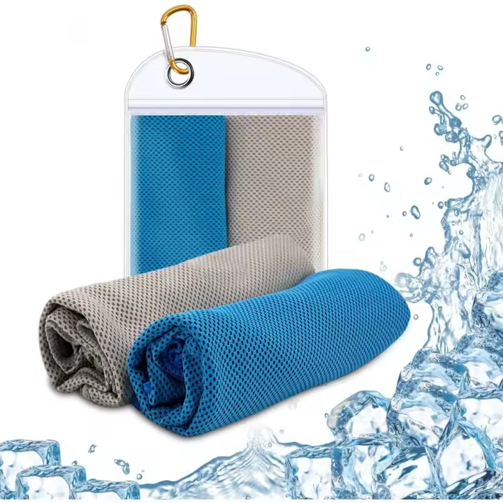 2 Toallas de refrigeración, toalla fría para Cuello, toalla de sudor de microfibra, toalla fría suave y transpirado para yoga, golf, GIMMASIO, camping - 1