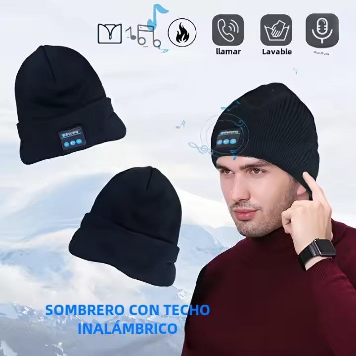 Gorro De Invierno Unisex Con Auriculares Bluetooth Warm Sports Wireless Earphones over the Ear Dynamic Style Para Hombres Y Mujeres - 1