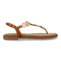 PuntoSalao Sandalias doradas planas cómodas diseño brillante para mujer TF5552 - details 1