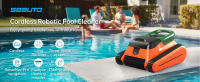 Limpia fondos piscina robótico inalámbrico SEAUTO Crab, hasta 2.5 horas de funcionamiento, cesta de filtro grande de 3.5 litros, escalada de paredes, limpieza de línea de agua, carga rápida de 2.5 horas, apto para áreas de 2000 pies cuadrados - details 0