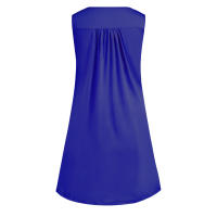 Vestido De Verano Para Mujer Talla S-5XL Estilo Casual Prenda Interior Con Botones Pleated Vintage Largo Hasta La Rodilla - details 7