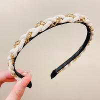 Nueva Diadema Para Mujer Con Cadena Y Borde Delgado Elegante Accesorio De Pelo De Moda Decorativo Unisex Para Todas Las Estaciones - details 7