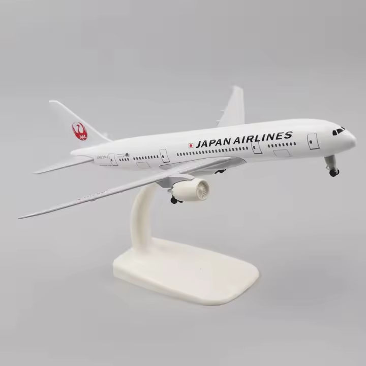 Modelo De Avión De Juguete De Aleación De Metal 20cm Air Japan Airlines B787 Airways Con Ruedas Kit De Construcción Para Colección - 1