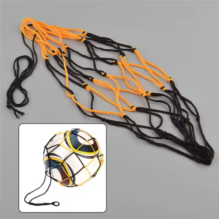 Bolsa De Red De Deporte Multisporta Duradera Para Baloncesto Voleibol Fútbol Y Soccer En Color Negro Y Amarillo Tamaño Estándar - 1