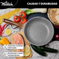 LA MOUSTACHE Sartén AMALFI de Aluminio Fundido con Revestimiento de Titanio Antiadherente, Todo Tipo de Cocinas, Sin PFOA - details 2