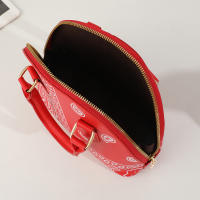 Bolso De Hombro Grande Con Manija De Flor De Cashew Y Diseño De Concha Resistente Al Agua Para Mujer Bolso De Bandolera Casual De PU - details 1