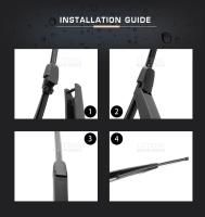 Kit De Limpiaparabrisas Trasero 11'' Para Seat Leon MK2 2005-2012 Plegable Con Cuchilla Y Brazo Material De Goma Natural - details 2