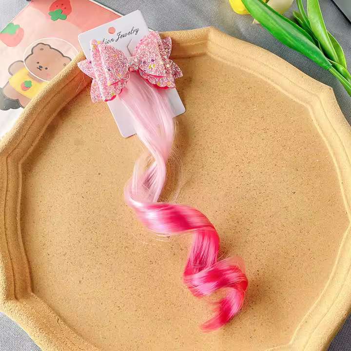 Peinado De Princesa Con Lazo De Cabello Gradient Para Niñas Accesorios De Cabello Estilo Floral Adornos Para Niños - 1